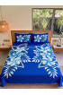 Hand Painted Rayon Bedsheet Set King Size